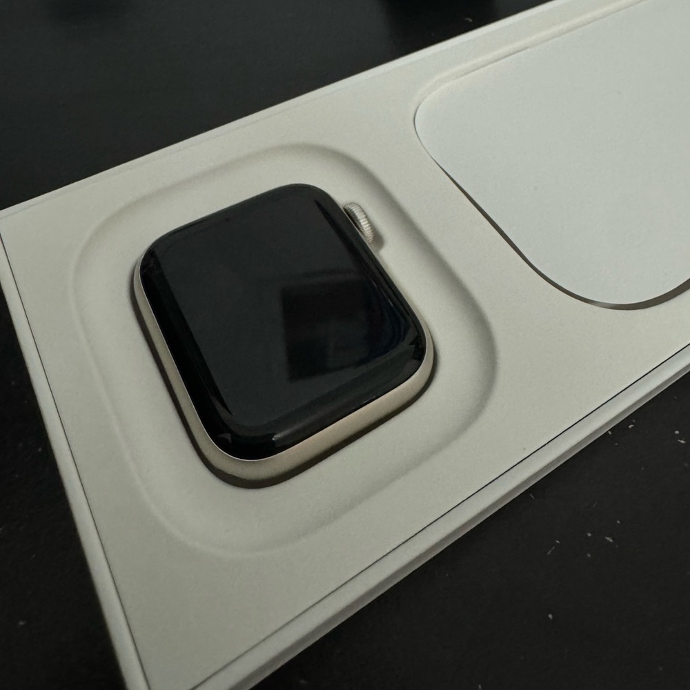Apple Smartwatch with Black and White Band